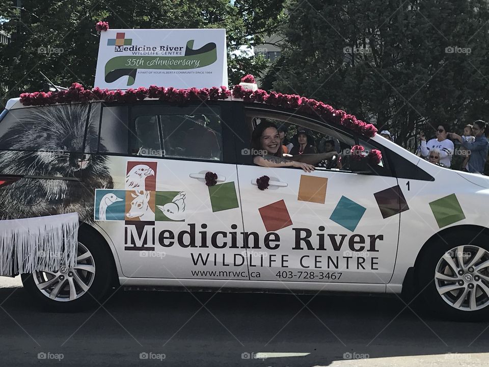 Medicine River Wildlife Centre in the parade.