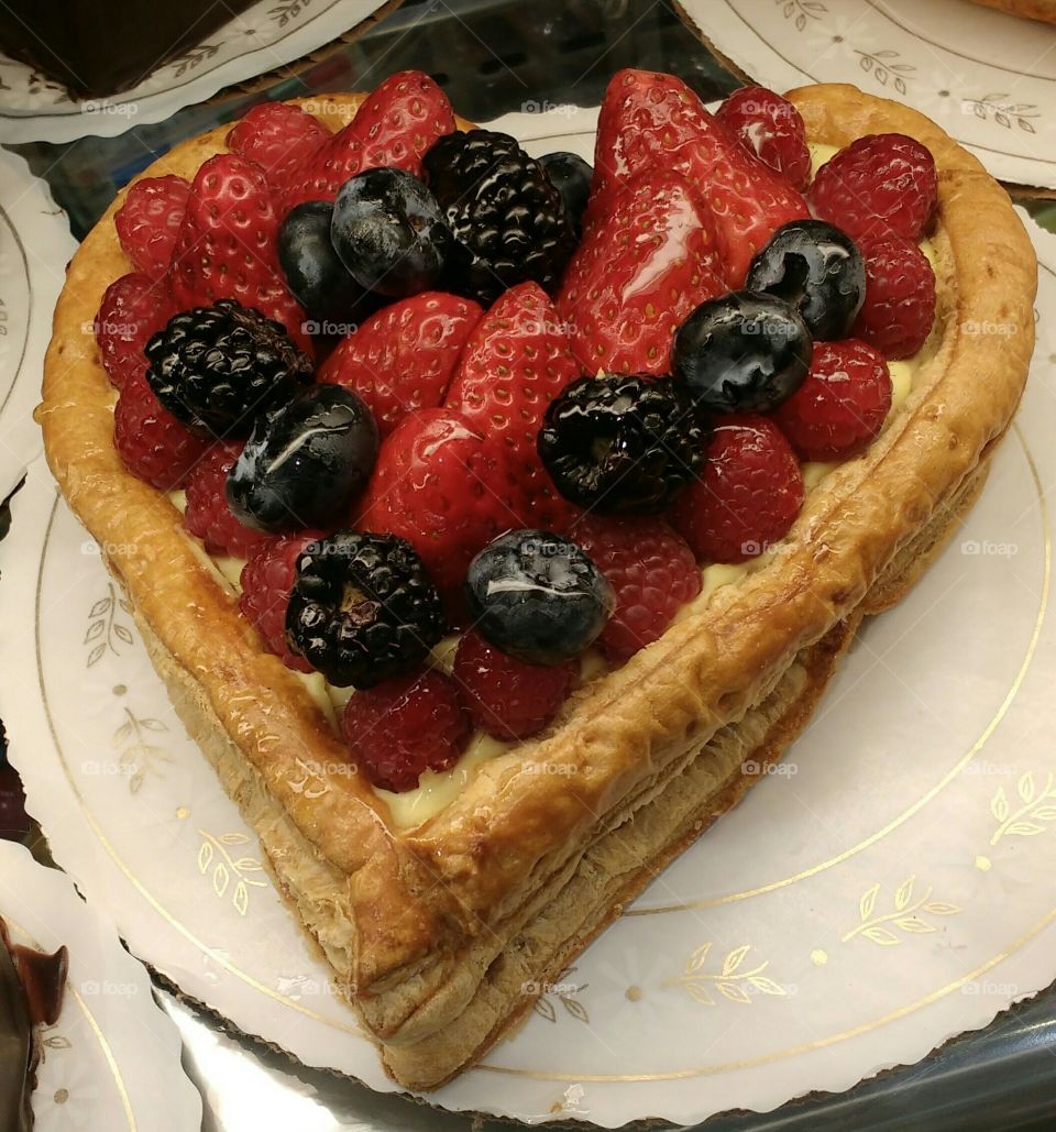 Valentine's Day Berry Heart Tart