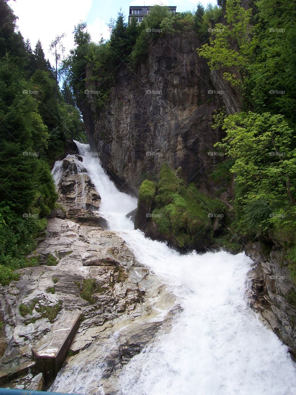Bad Gastein, Austria, waterfall, water, view from bridge