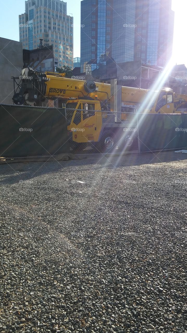 construction site sunlight