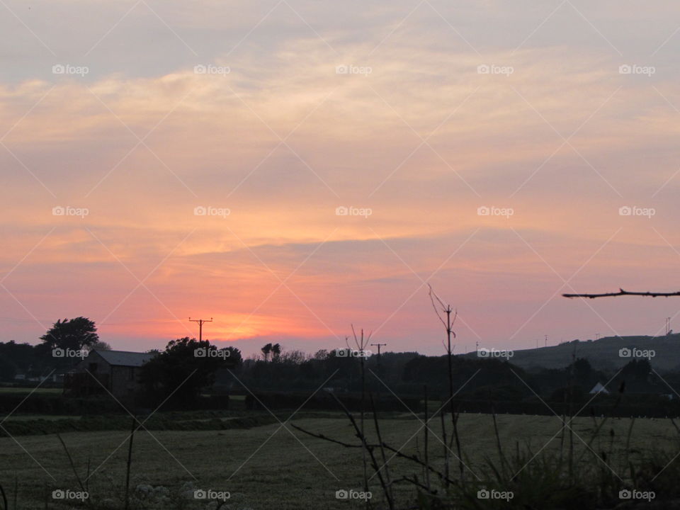 Landscape, Sky, Sunset, Dawn, Environment