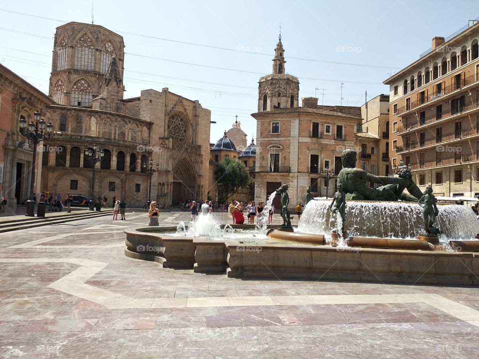 Fountain in Valencia Spanish