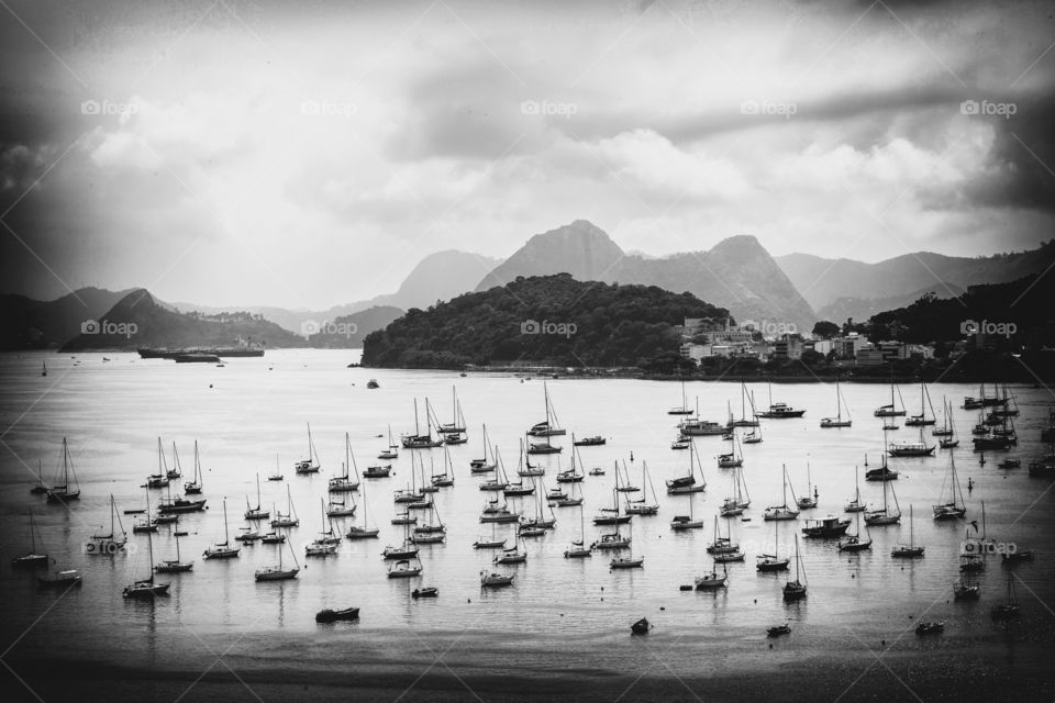 Many boats in Rio de Janeiro