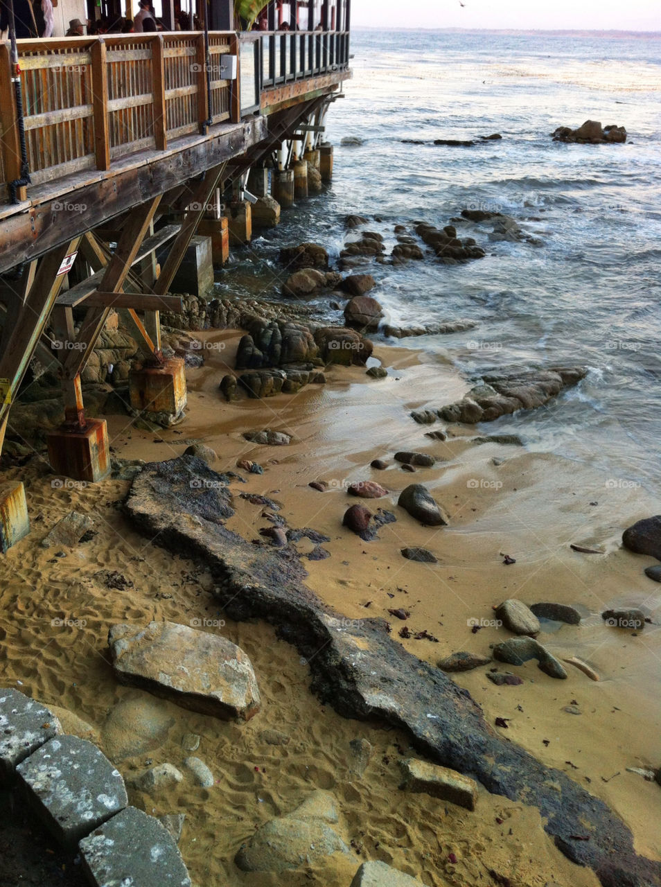 beach ocean water rocks by gene916