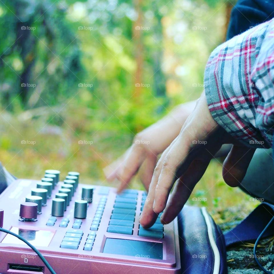 With KORG electribe sampler you can make music outdoors