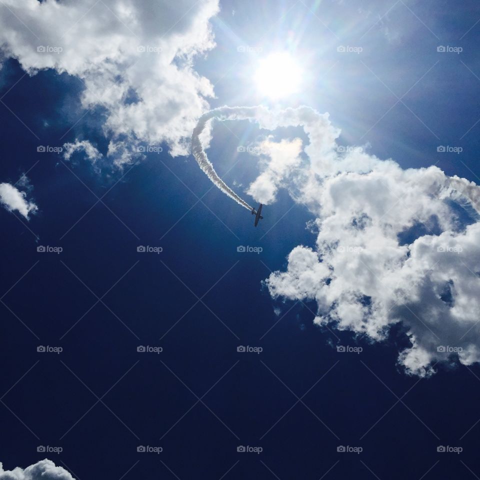 Flying high into the clouds