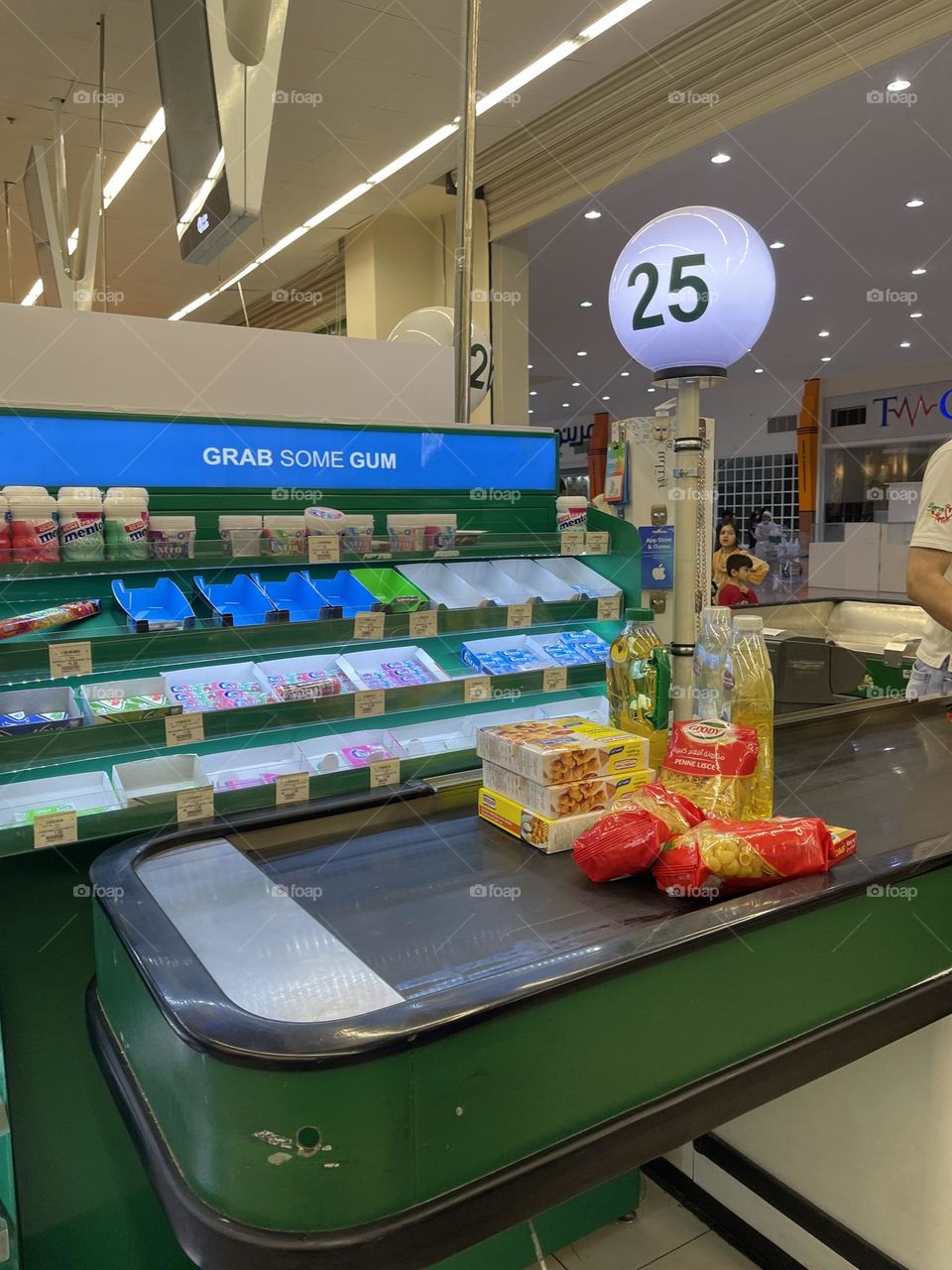 Purchasing Groceries at Mall