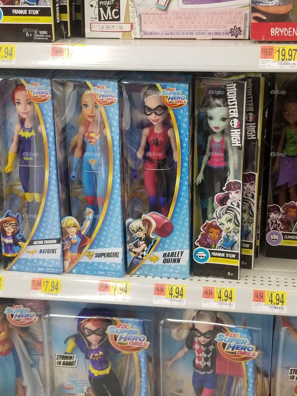 DC superhero dolls shopping for Christmas