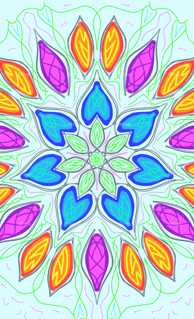 Geometric Flower Background