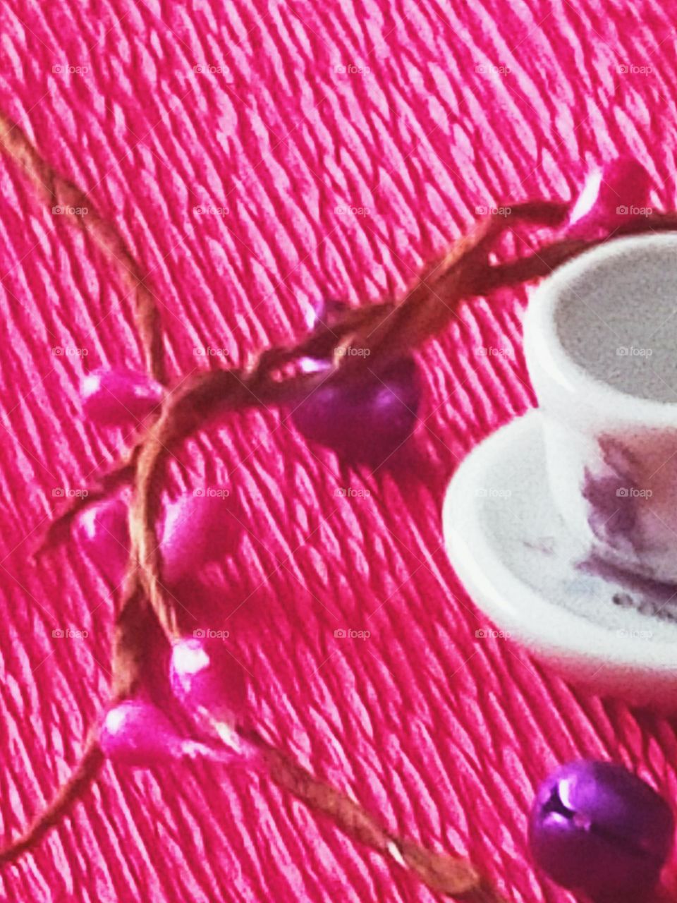 taza cascabel flor color magenta