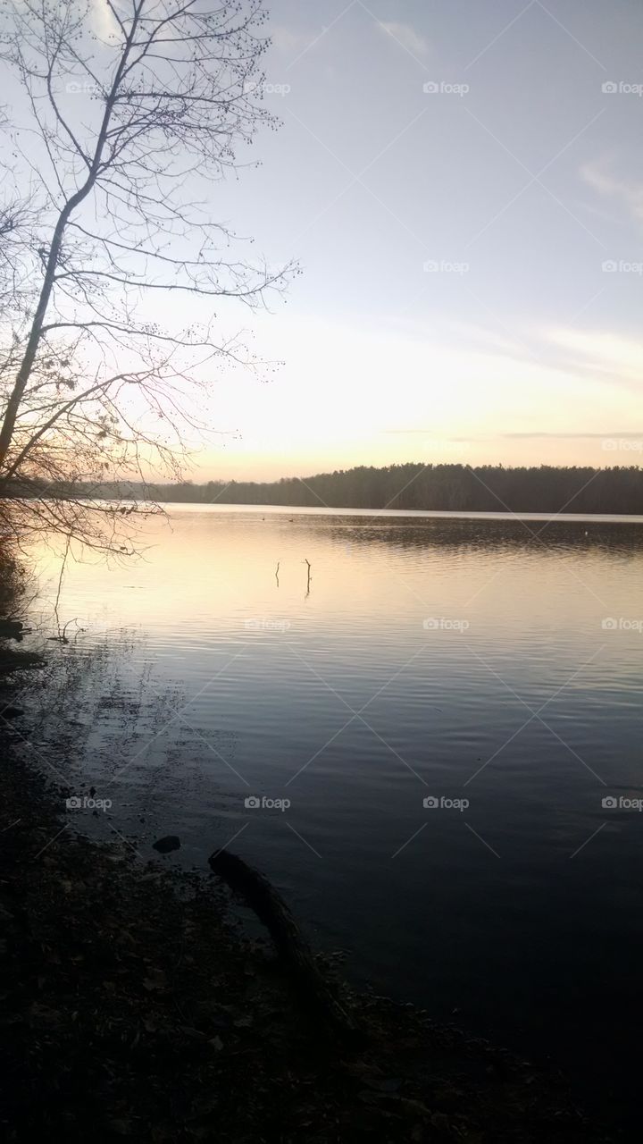 Water, Sunset, Dawn, Landscape, Lake