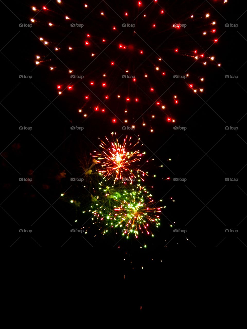 Colourful fireworks