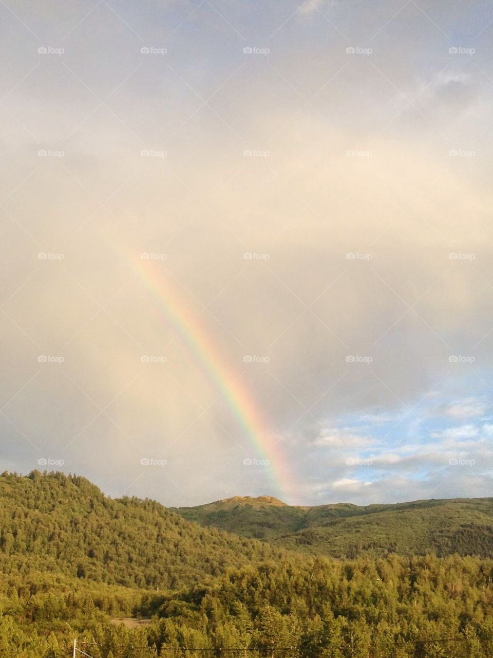 Alaska scenery rainbow 