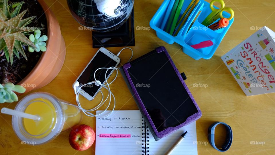 Working Desk From Above