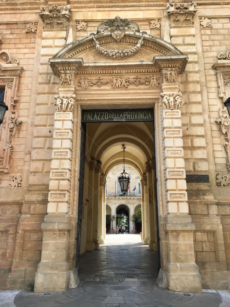 Old building entrance, Lecce, Italy