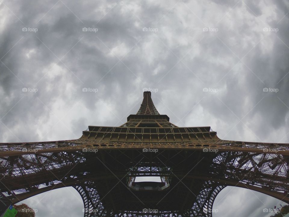 Overcast on the Eiffel Tower