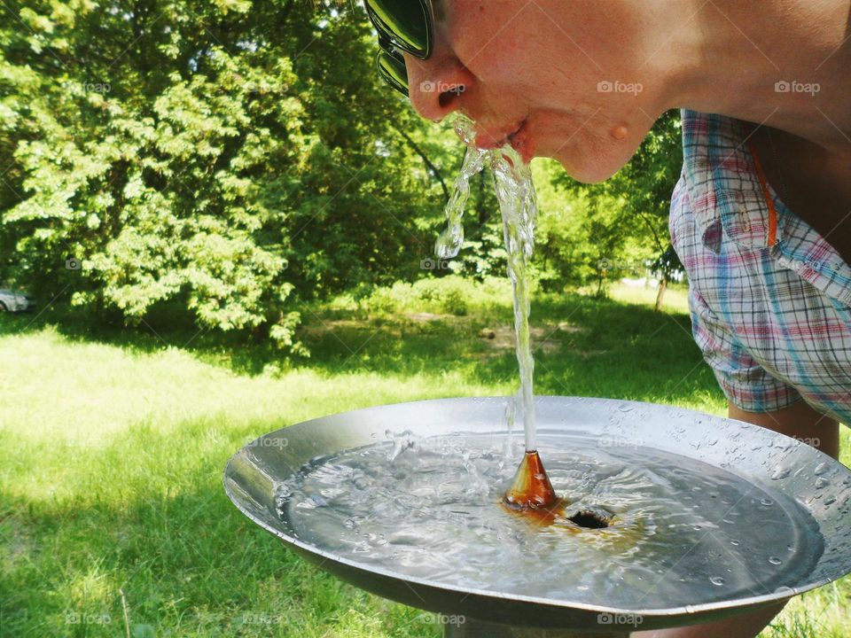 girl drinking water