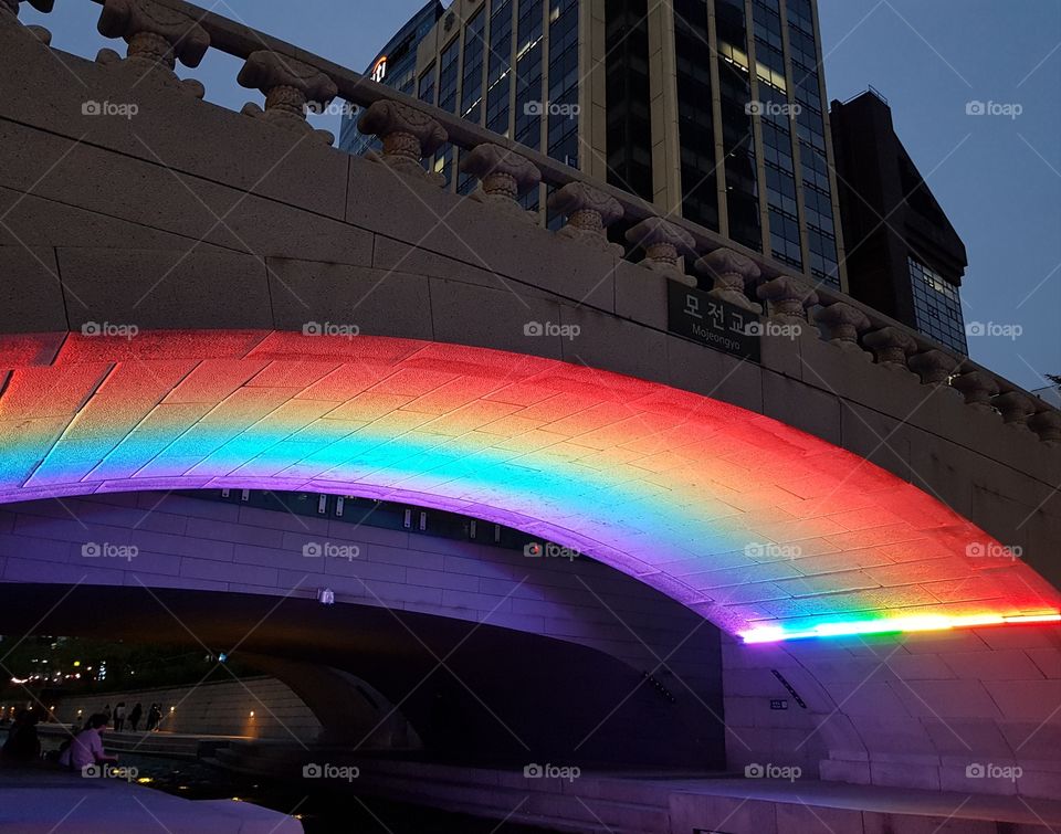 Mojeongyo light rainbow bridge