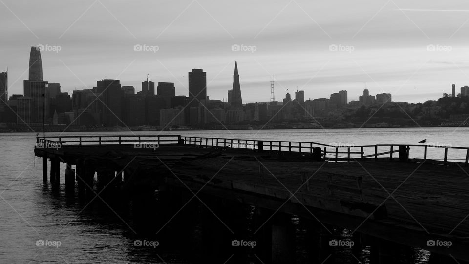 City skyline silhouette 