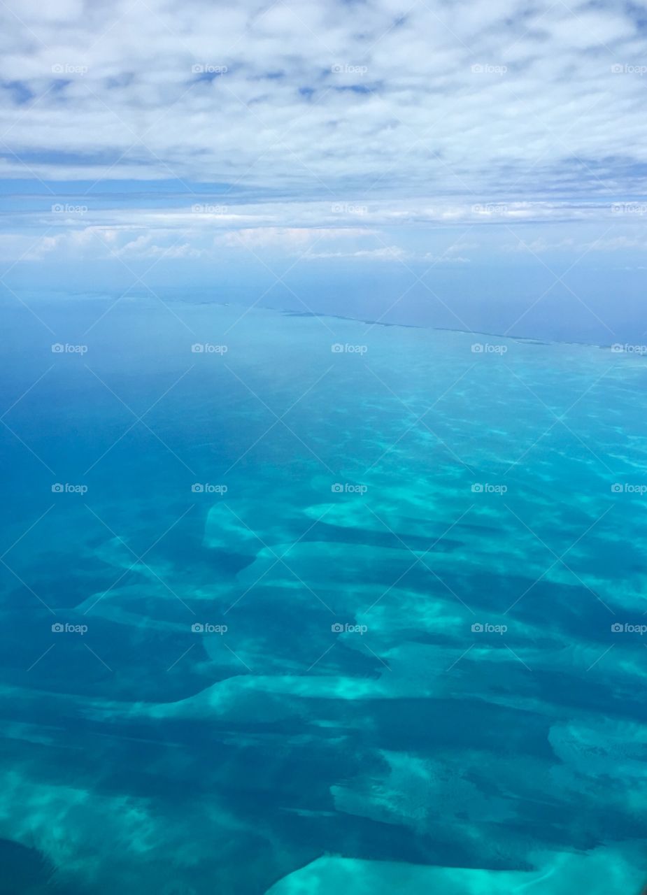 Bahamas from plane