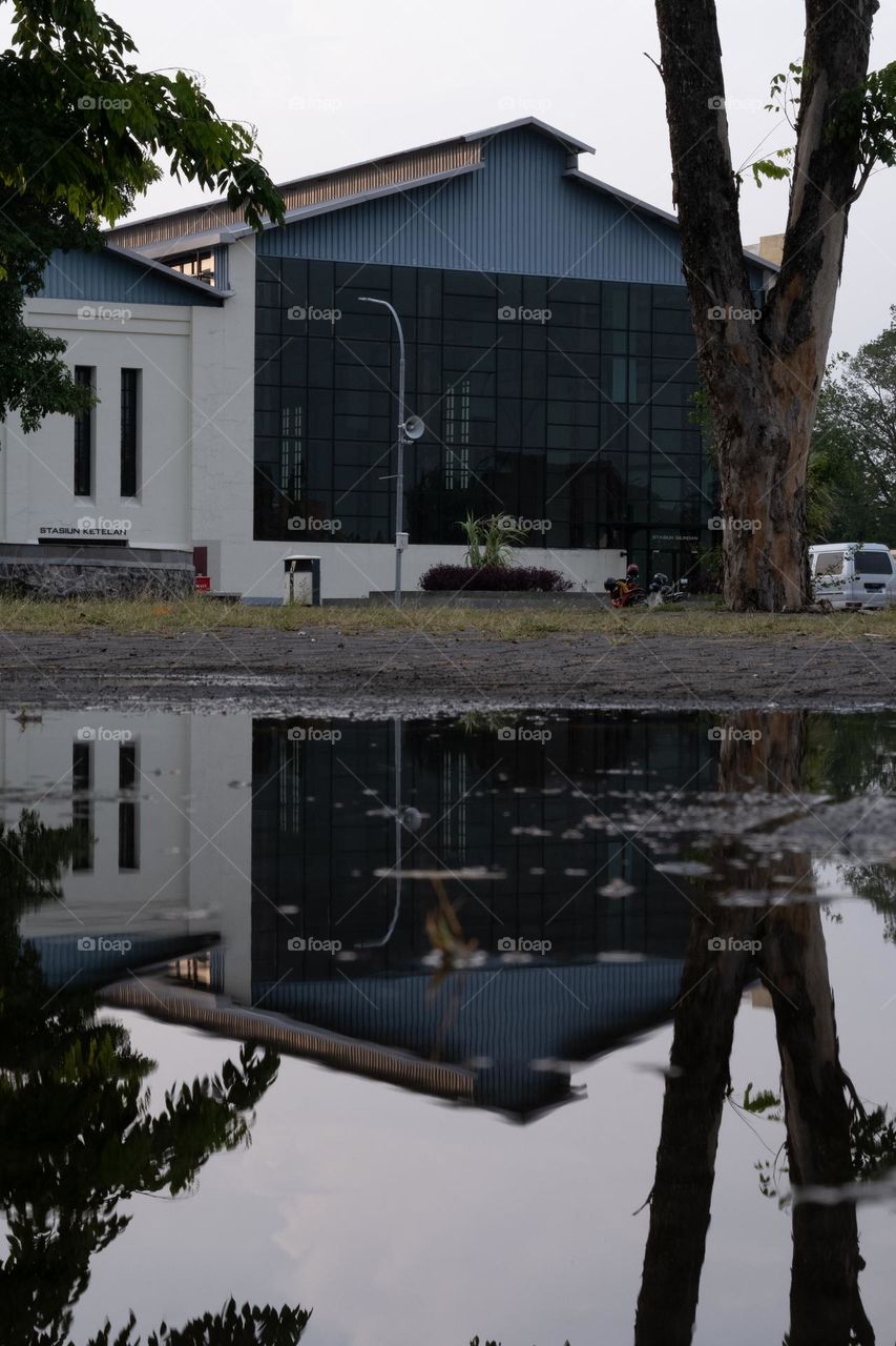 reflexion pictures of building in central java