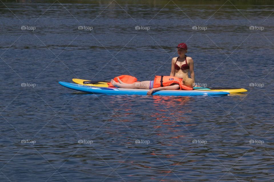 Girls Catching A Tan At Lake Sempach