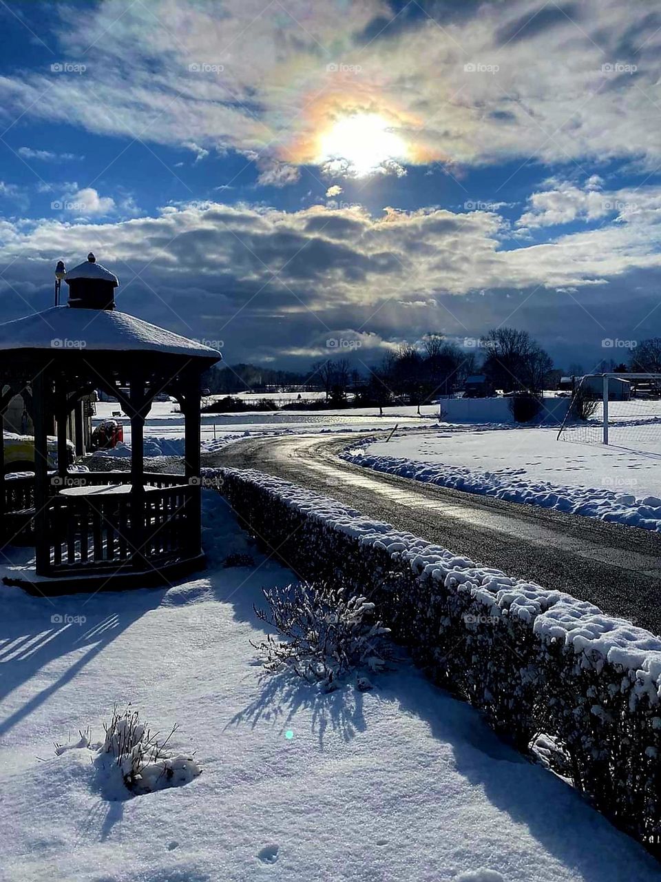 Beautiful snowy afternoon