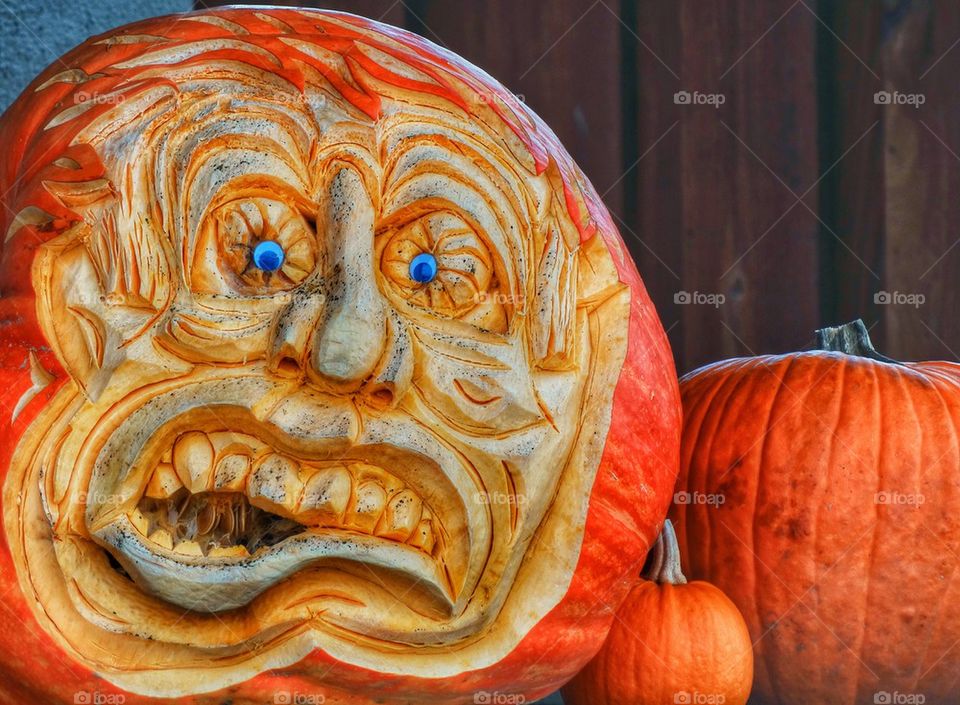 Giant Carved Pumpkin