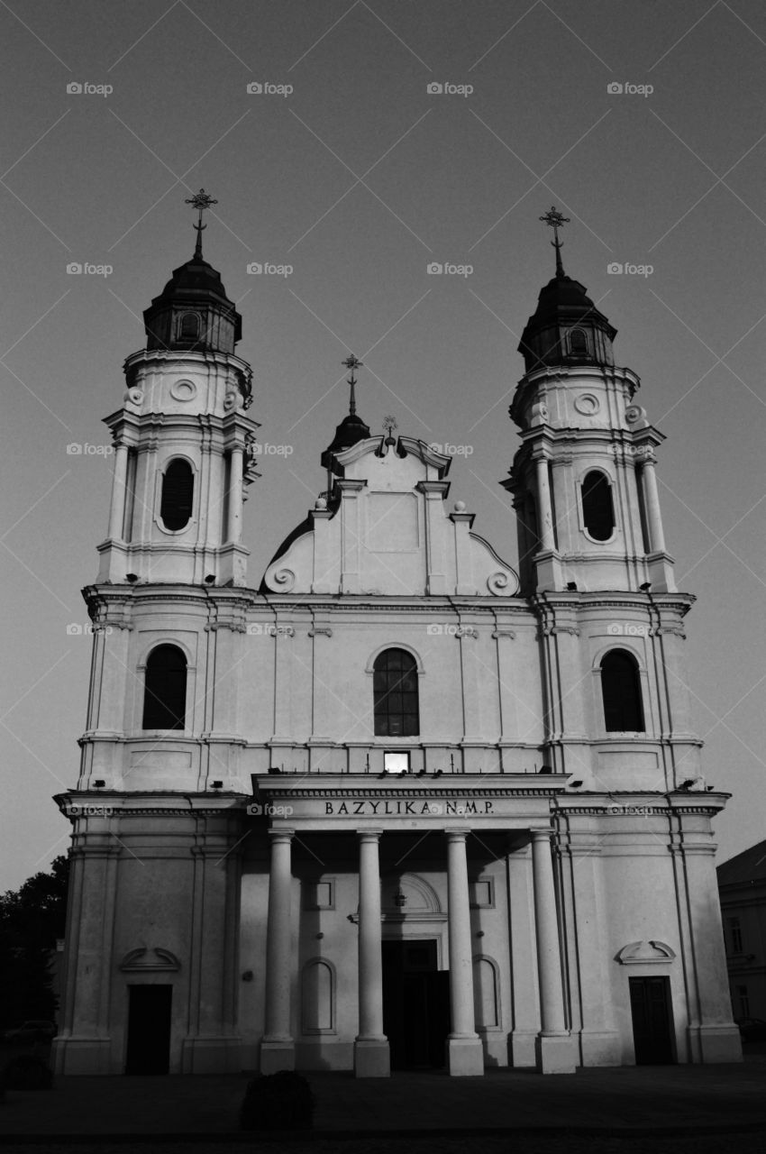 architecture black and white. cathedral