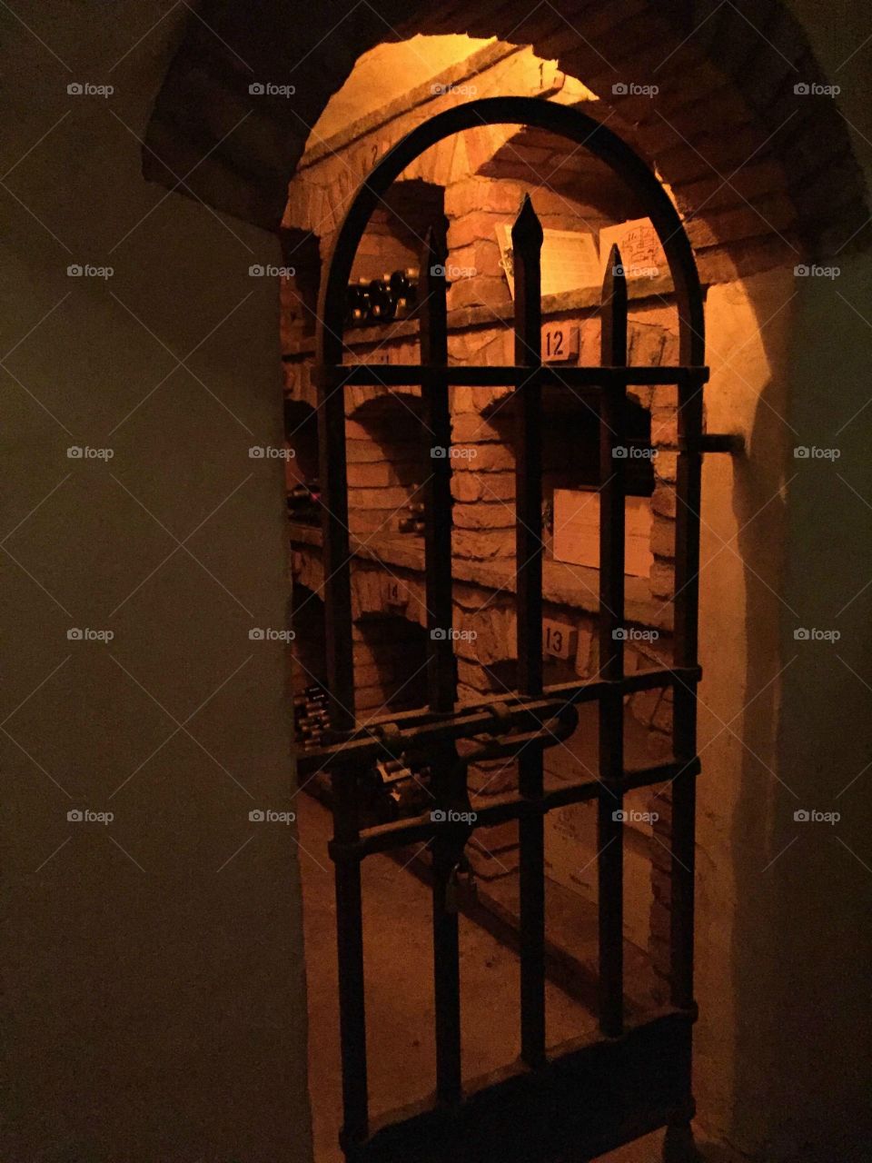 Castello di Amorosa wine cellar