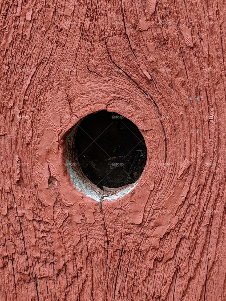 Close up of wooden birdhouse