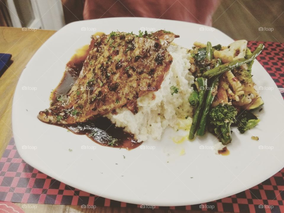 #chicken #steak #meal #green #beans #mashpotato #english #dinner #foodporn