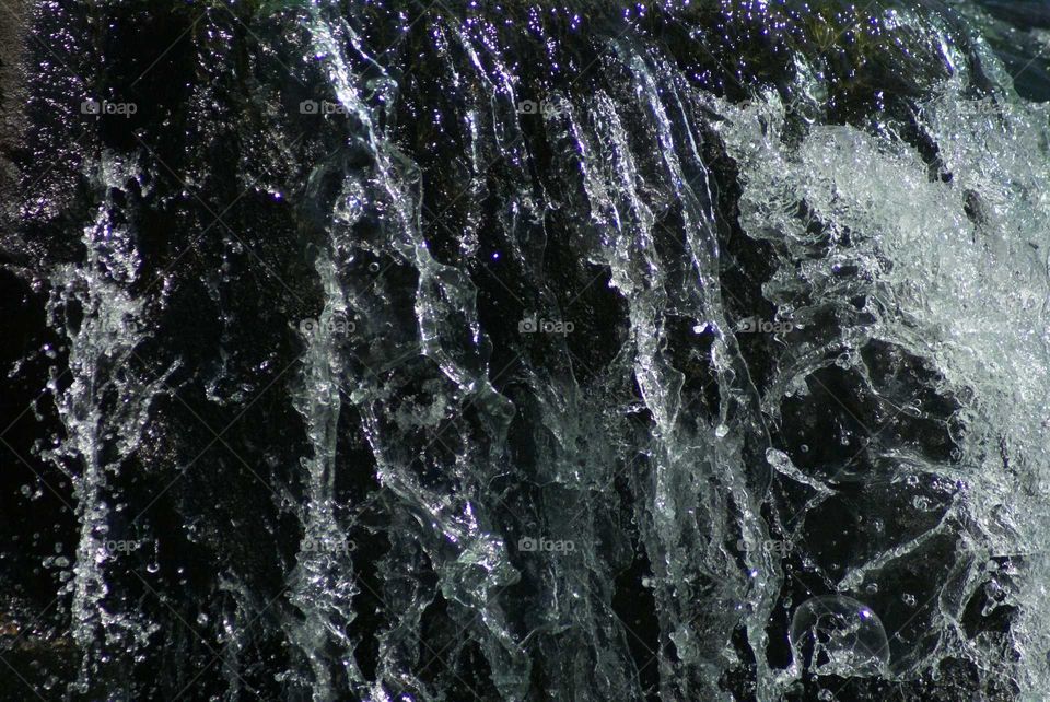 water fall close up in motion