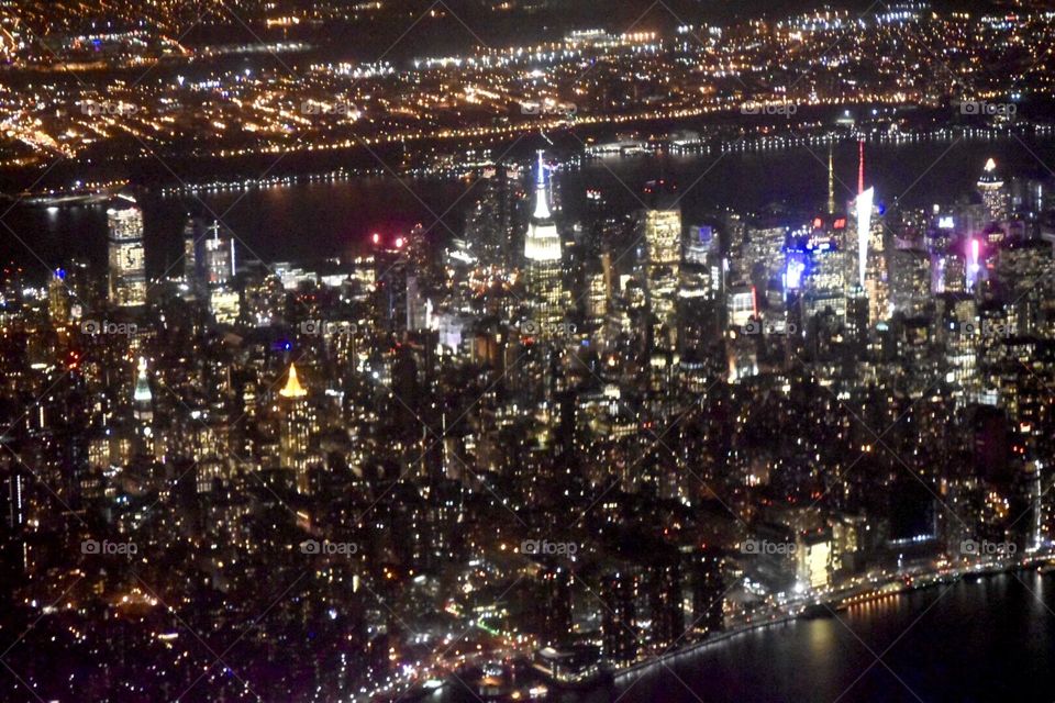 NYC skyline from above