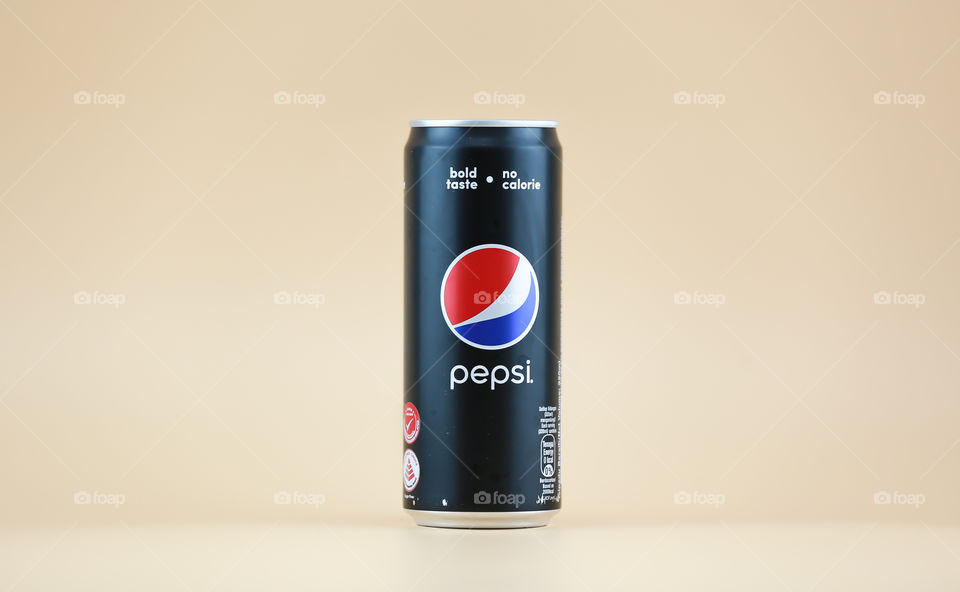 Pepsi on yellow Background 