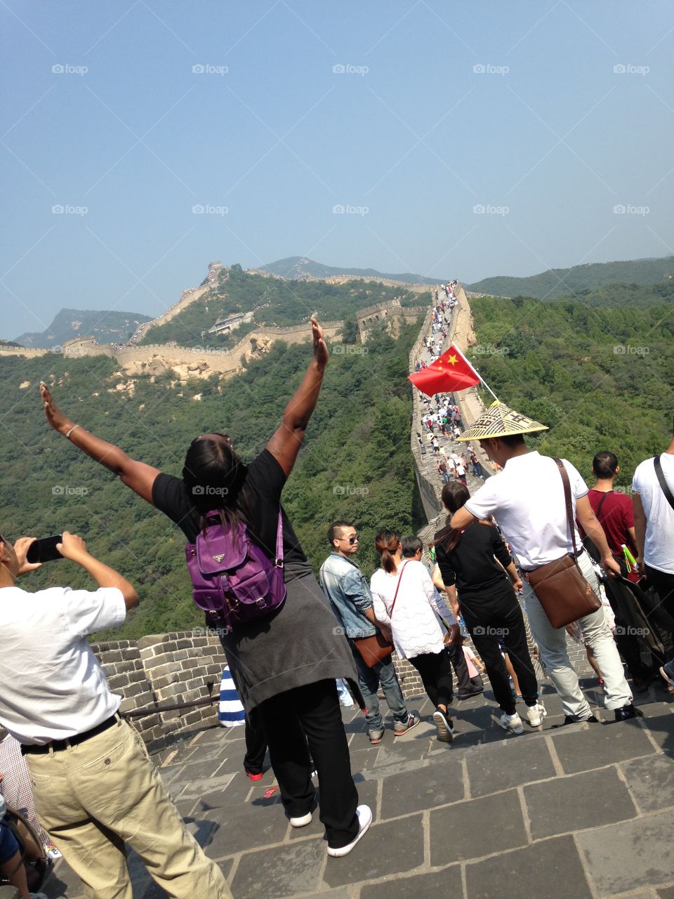 Victory in reaching the Great Wall of China!