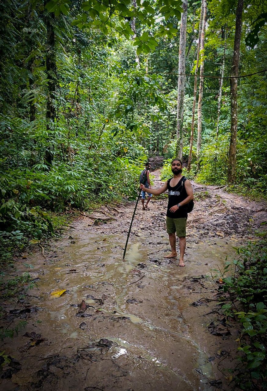 summer trek to a beach with no roads