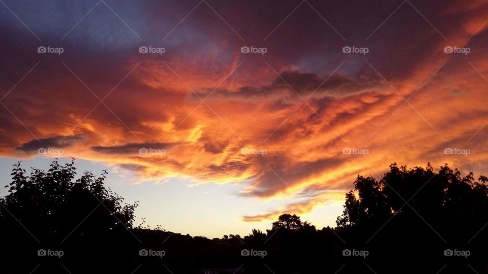 Fiery sky