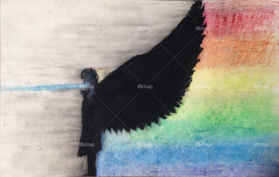 Grace. A pastel I made of castiel from spn