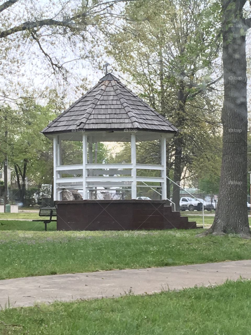 Gazebo down on the square in the town where we live. It’s a place where people gather.