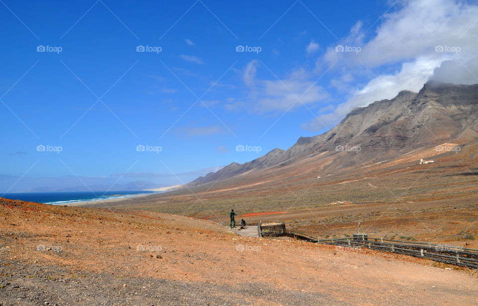 Mountains on the beach 