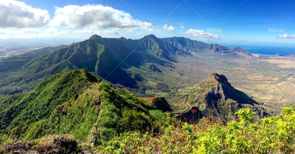 Scenic view of mountains