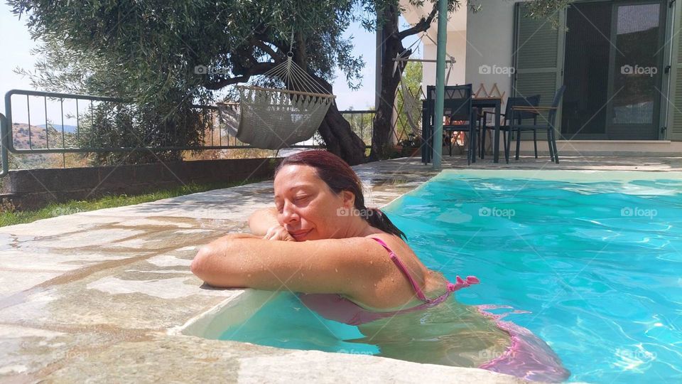 Woman in the pool