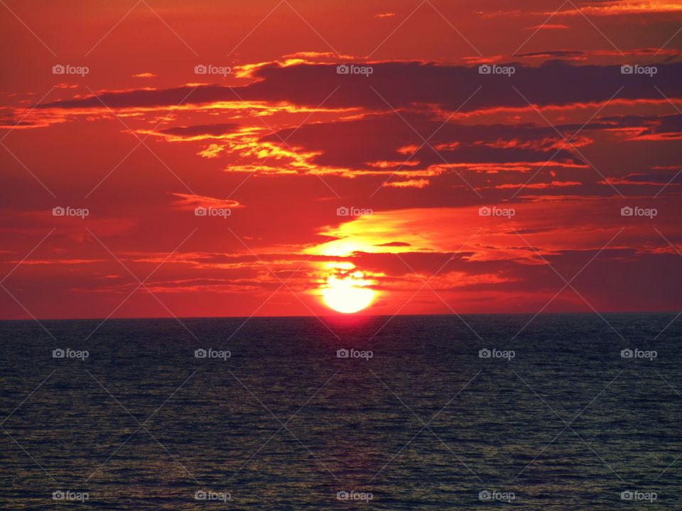 Dramatic sky over idyllic sea