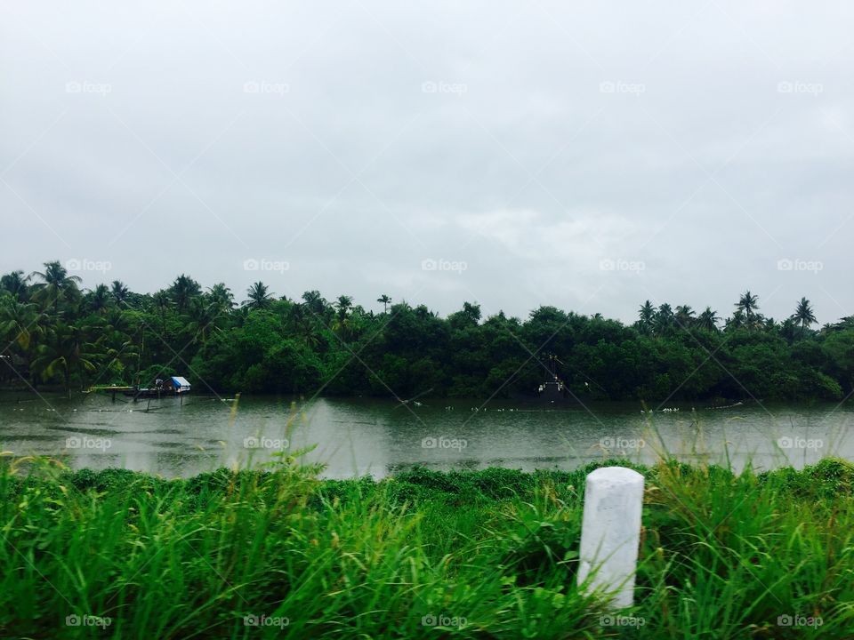 Back waters during monsoons 