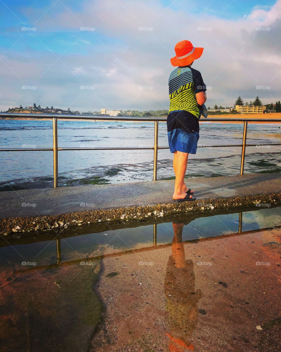 Looking at the beach 