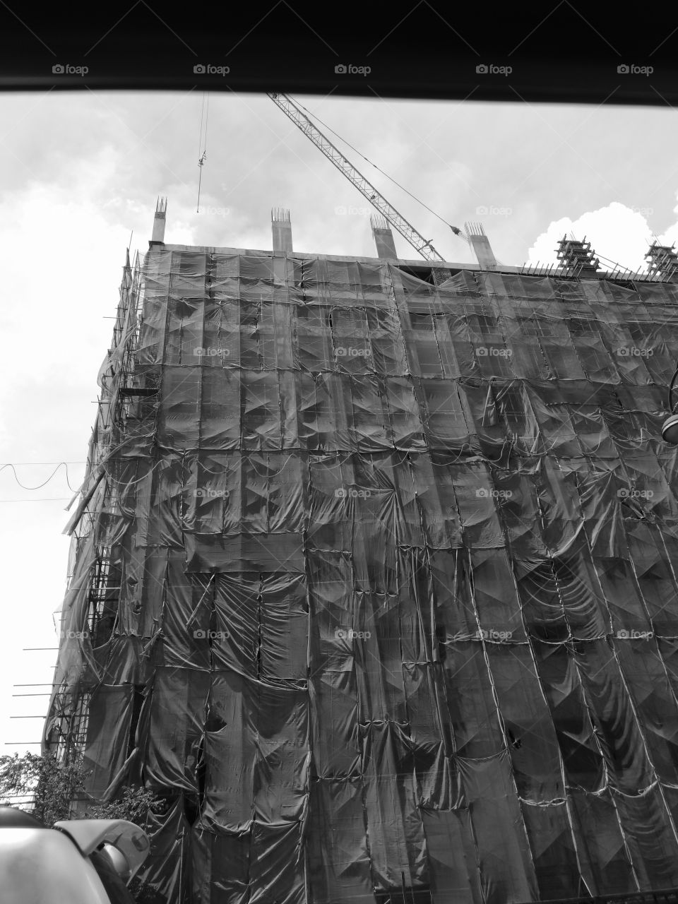 Building under construction in mono