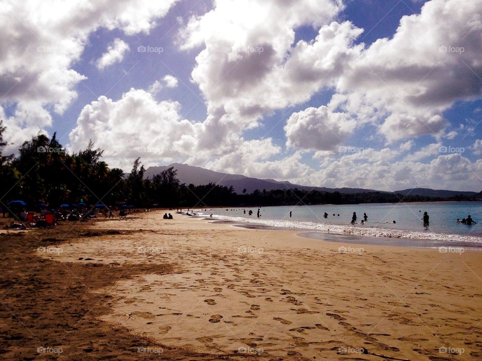 Luquillo beach in Puerto Rico