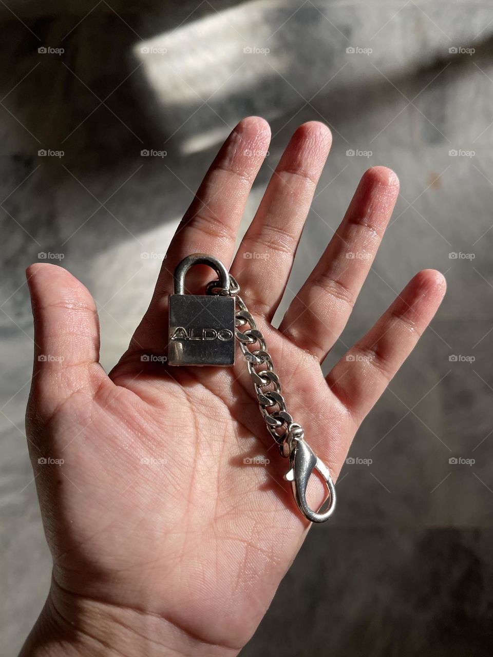 Silvertone Metal Keychain