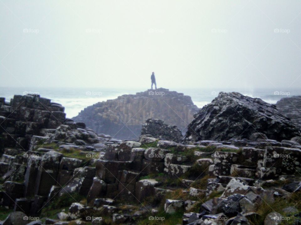 Stan indicated on giants Causeway